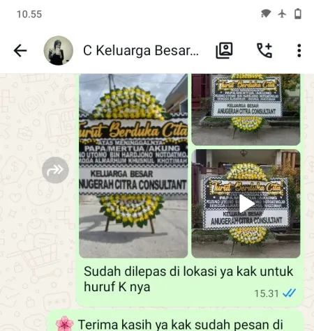 Pengiriman Papan Bunga Duka Sagaranten